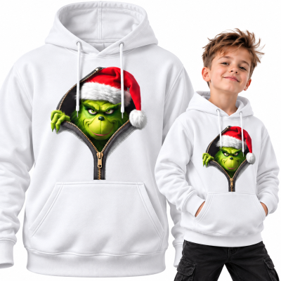BLUZA Z KAPTUREM  ŚWIĄTECZNA GRINCH 2